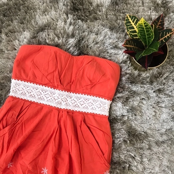Speechless Orange Strapless Dress - Picture 1 of 5